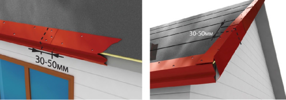 Карниз под мягкую кровлю