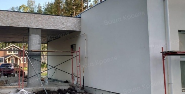 Монтаж подсистемы из OSB и металлических парапетов