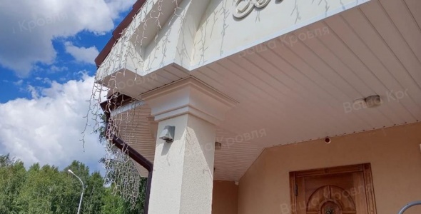 Подшив карниза софитом L-брус