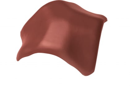 Вальмовая черепица Braas Рубин 11V Ангоб красная лава