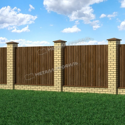 Профнастил МП-20x1100-R (ECOSTEEL_MA-01-МореныйДуб-0,5)