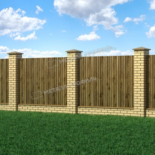 Профнастил С-21x1000-A (ECOSTEEL_T-12-Дуб-0,45)