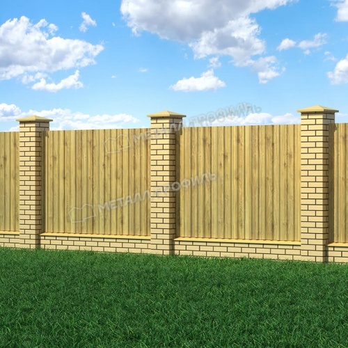 Профнастил МП-20x1100-R (ECOSTEEL_T-01-ЗолотойДуб-0,5)