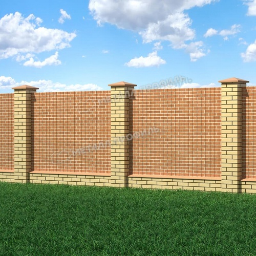 Профнастил С-8x1150-B (ECOSTEEL-01-Кирпич-0,5)