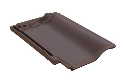 Керамическая черепица Braas Рубин 9V Ангоб Темно-коричневый