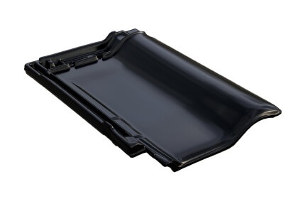 Керамическая черепица Braas Рубин 9V Глазурь Глубокий черный