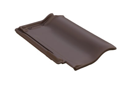 Керамическая черепица Braas Рубин 11V Ангоб Темно-коричневый