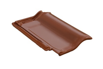 Керамическая черепица Braas Рубин 11V Глазурь Каштан