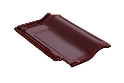 Керамическая черепица Braas Рубин 11V Глазурь Красный бук