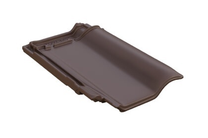 Керамическая черепица Braas Рубин 13V Ангоб Темно-коричневый