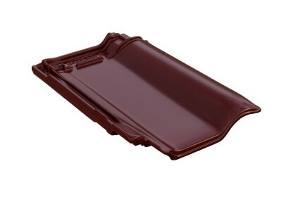 Керамическая черепица Braas Рубин 13V Глазурь Красный бук