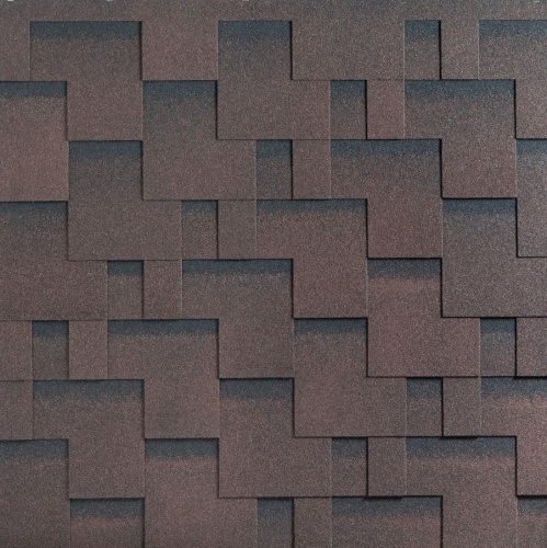 Гибкая черепица Katepal Rocky Спелый каштан