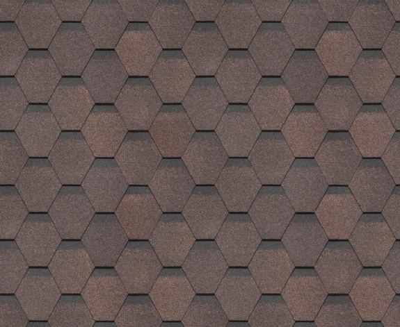 Гибкая черепица Docke Сота &quot;Коричневый&quot;