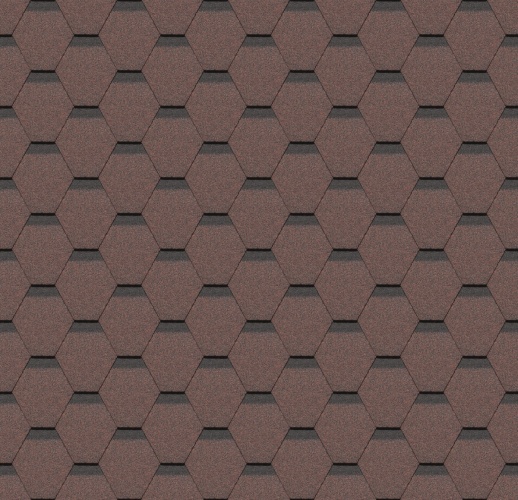 Гибкая черепица Docke Сота &quot;Красный&quot;