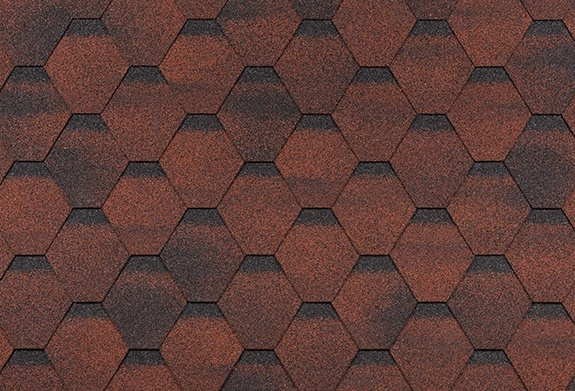 Гибкая черепица Shinglas Финская Соната Красный