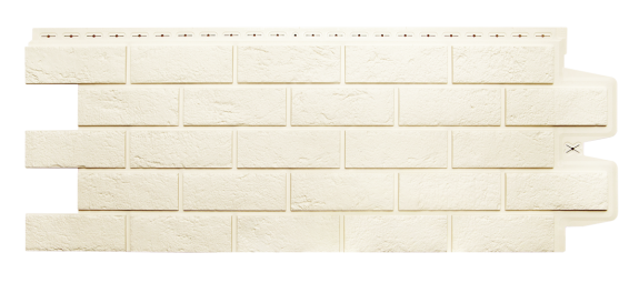 Фасадные панели GL СОСТАРЕННЫЙ КИРПИЧ, Стандарт, МОЛОЧНЫЙ