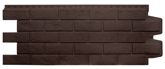 Фасадные панели GL СОСТАРЕННЫЙ КИРПИЧ, Стандарт, ШОКОЛАДНЫЙ