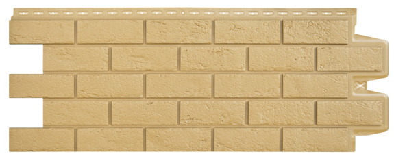 Фасадные панели GL СОСТАРЕННЫЙ КИРПИЧ, Стандарт, ПЕСОЧНЫЙ