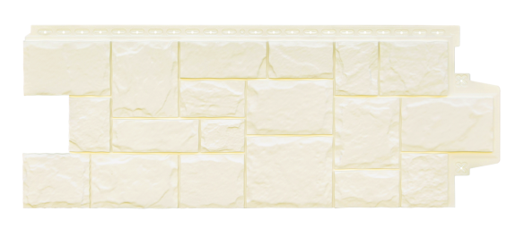 Фасадные панели GL КРУПНЫЙ КАМЕНЬ, Стандарт, МОЛОЧНЫЙ