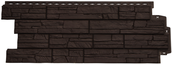 Фасадные панели GL СЛАНЕЦ, Стандарт ШОКОЛАДНЫЙ