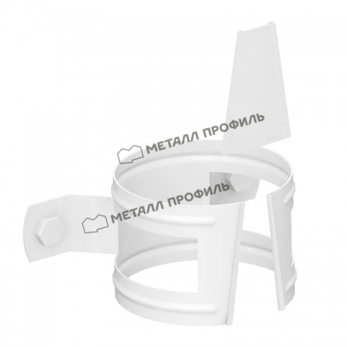 Держатель трубы D100 на дерево (9010) МеталлПрофиль Foramina PUR