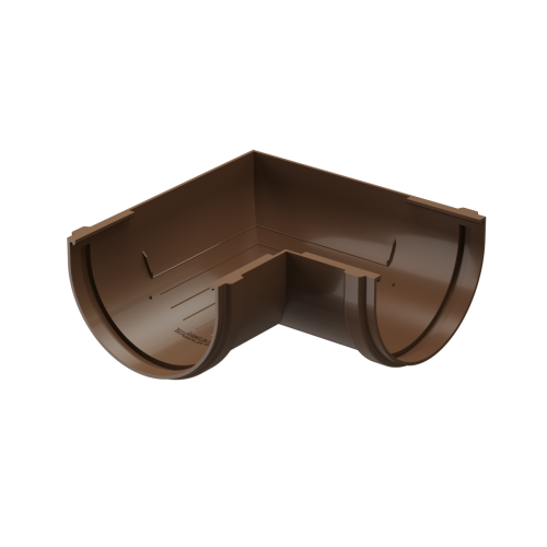 Угловой элемент желоба 90° универсальный Docke STANDARD Светло-коричневый