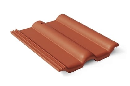 Цементно-песчаная черепица Франкфуртская красная