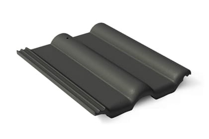 Цементно-песчаная черепица Франкфуртская черная