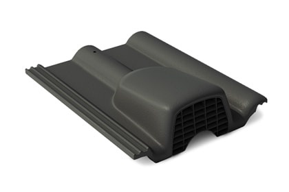 Вентиляционная цементно-песчаная черепица черная