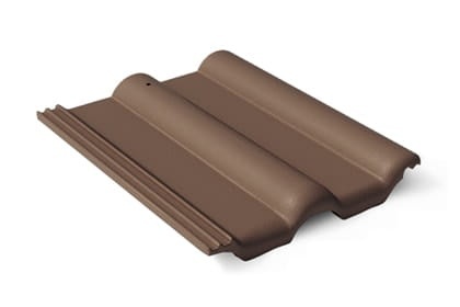 Цементно-песчаная черепица Франкфуртская темно-коричневая