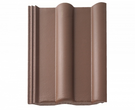 Цементно-песчаная черепица Франкфуртская темно-коричневая