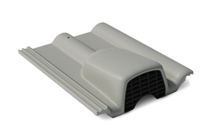 Вентиляционная цементно-песчаная черепица серая