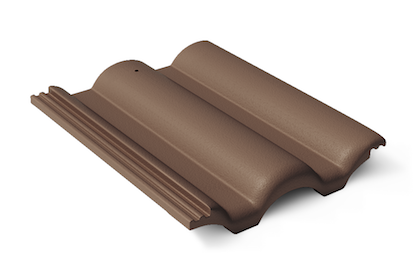 Цементно-песчаная черепица Таунус темно-коричневая