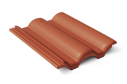 Цементно-песчаная черепица Таунус красная
