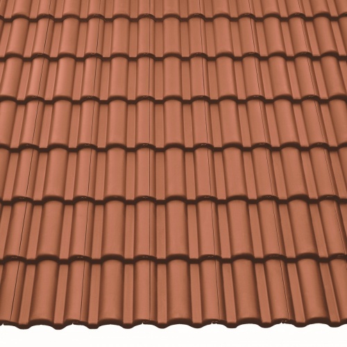 Цементно-песчаная черепица Таунус красная