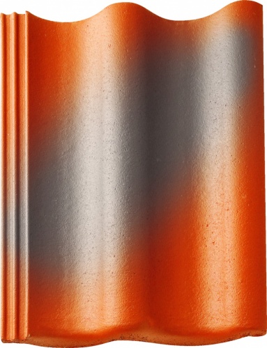 Цементно-песчаная черепица Янтарь антик красная