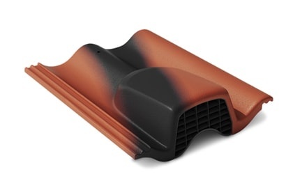 Вентиляционная цементно-песчаная черепица антик красная