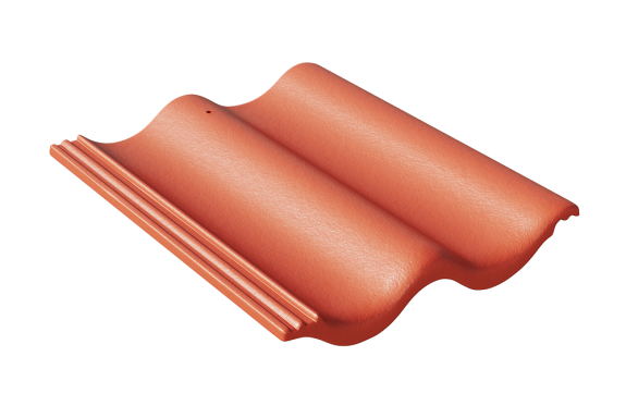 Цементно-песчаная черепица Протектор красная