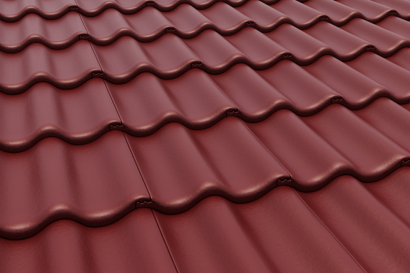 Цементно-песчаная черепица Протектор вишня