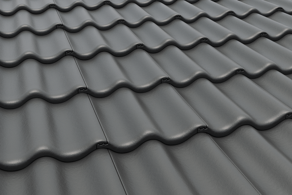 Цементно-песчаная черепица Протектор графит