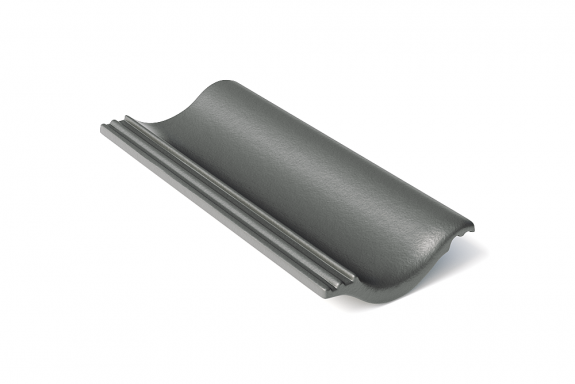 Половинчатая цементно-песчаная черепица Протектор графит