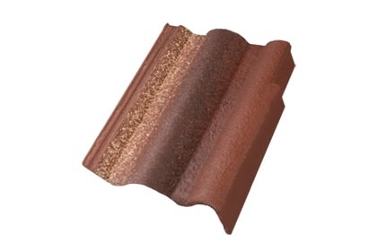 Боковая цементно-песчаная черепица Адрия красная