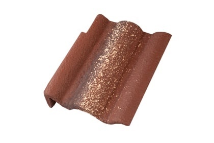 Боковая цементно-песчаная черепица Адрия красная