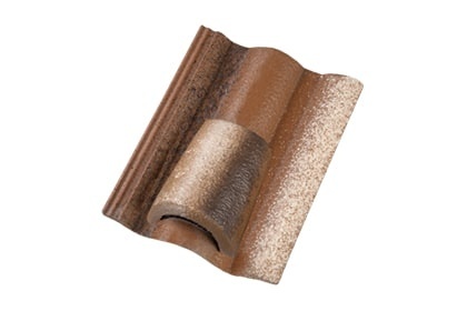 Вентиляционная цементно-песчаная черепица Адрия коричневая