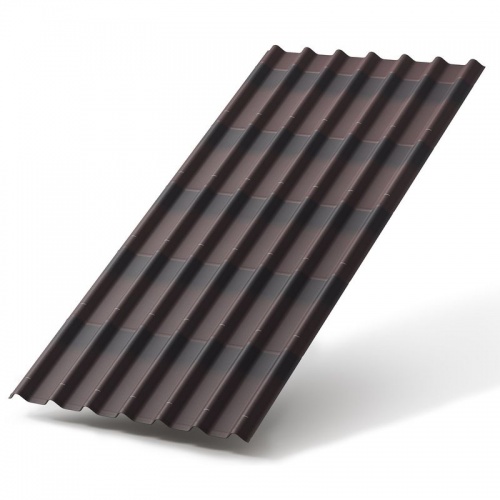 Черепица Ондулин Коричневая 1950х950 мм
