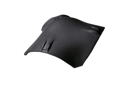 Вальмовая черепица Braas Опал Глазурь глубокий черный