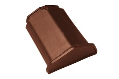 Начальная коньковая черепица Braas Изумруд Глазурь каштан