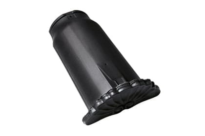 Начальная коньковая черепица Braas Опал Глазурь глубокий черный