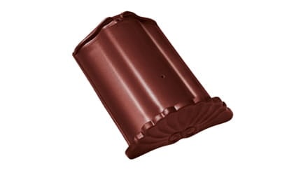 Начальная коньковая черепица Braas Рубин 11V Глазурь красный бук