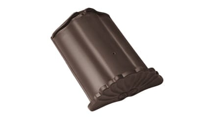 Начальная коньковая черепица Braas Рубин 13V Ангоб темно-коричневый